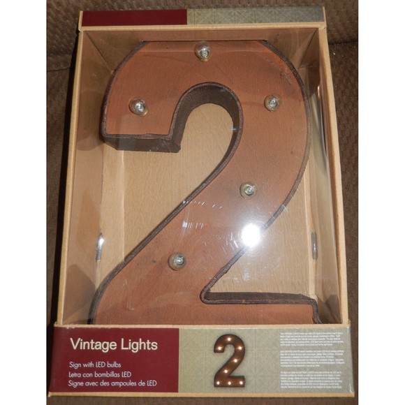 Vintage Lights Marquee Style 12-in Antique Brown LED Indoor Metal Table Lamp #2 - Picture 1 of 3